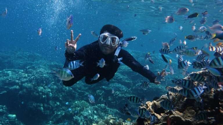 Snorkeling person